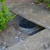 The time capsule was retrieved from this spot near the library.